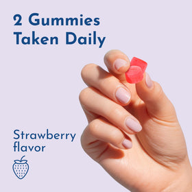 Gummies Ashwagandha DR. MORITZ à côté d'un verre d'eau
