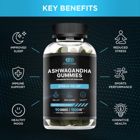 Gummies Ashwagandha Effective Nutra 1500 mg avec texture de bonbon