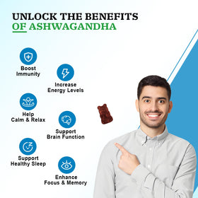 Gummies Ashwagandha en main, mise en situation