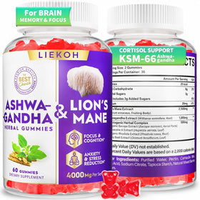 Gummies Ashwagandha et Lion's Mane Liekoh vue de face