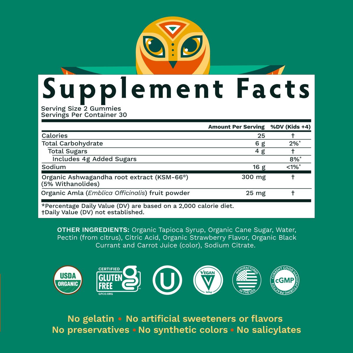 Gummies Ashwagandha KSM-66 dans une main d'enfant