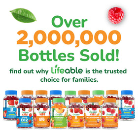 Gummies Ashwagandha Lifeable, ingrédients naturels affichés