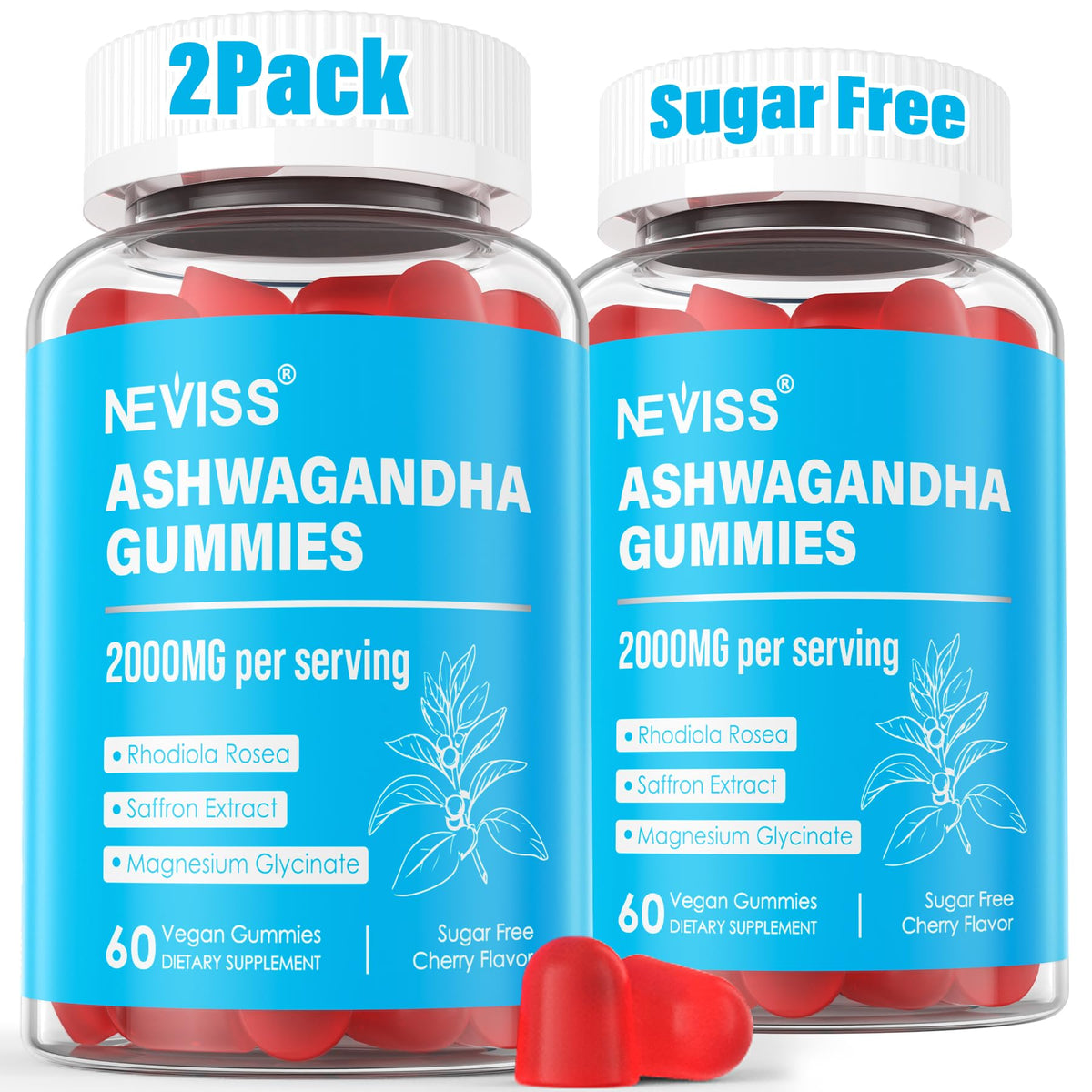Gummies Ashwagandha NEVISS en pot de 408g