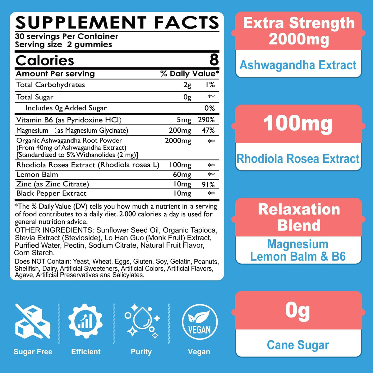 Gummies Ashwagandha NEVISS sur une table en bois