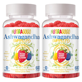 Gummies Ashwagandha NUTRAGOGO vue de face avec packaging
