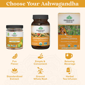 Gummies Ashwagandha ORGANIC INDIA, présentation sur une table