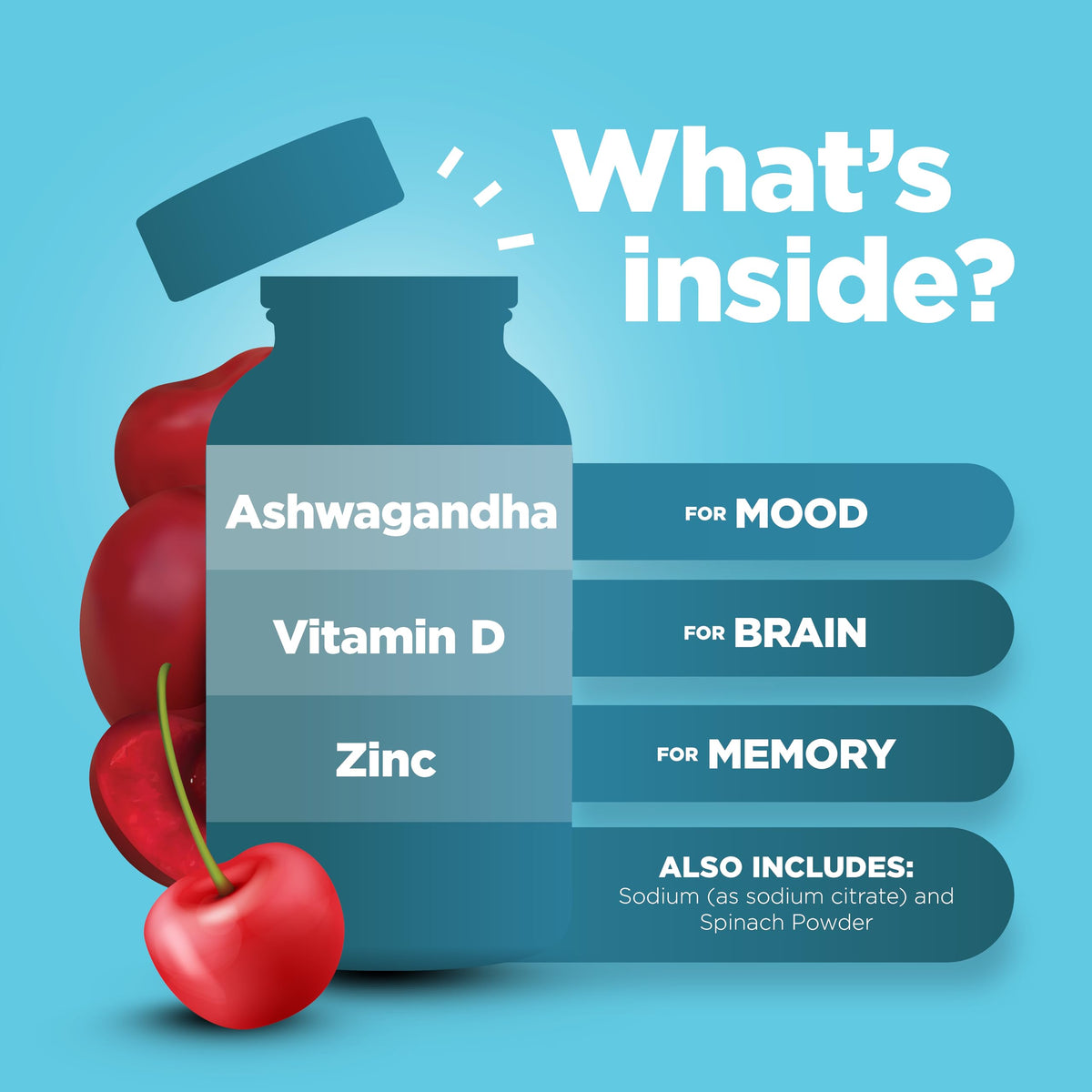 Gummies Ashwagandha Phytoral sur une table en bois
