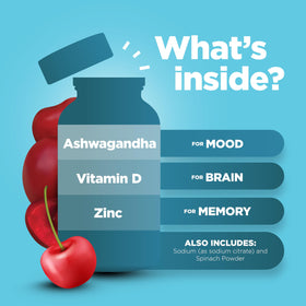 Gummies Ashwagandha Phytoral sur une table en bois
