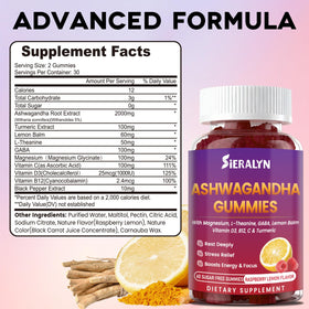 Gummies Ashwagandha Sieralyn avec saveur framboise citron