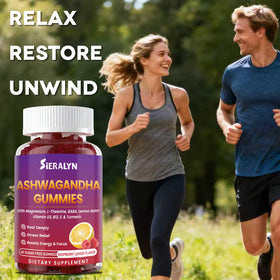 Gummies Ashwagandha Sieralyn avec un fond naturel