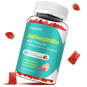 Gummies Ashwagandha Sijigood 60 fraise, boîte avant
