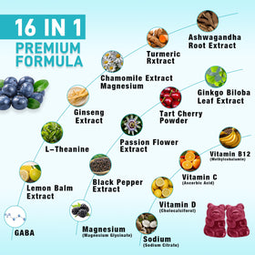 Gummies Ashwagandha Sijigood avec une myrtille à côté