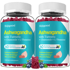 Gummies Ashwagandha Sijigood paquet de 120 unités saveur myrtille