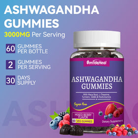 Gummies Ashwagandha SmildeHeal avec cuillère pour dosage