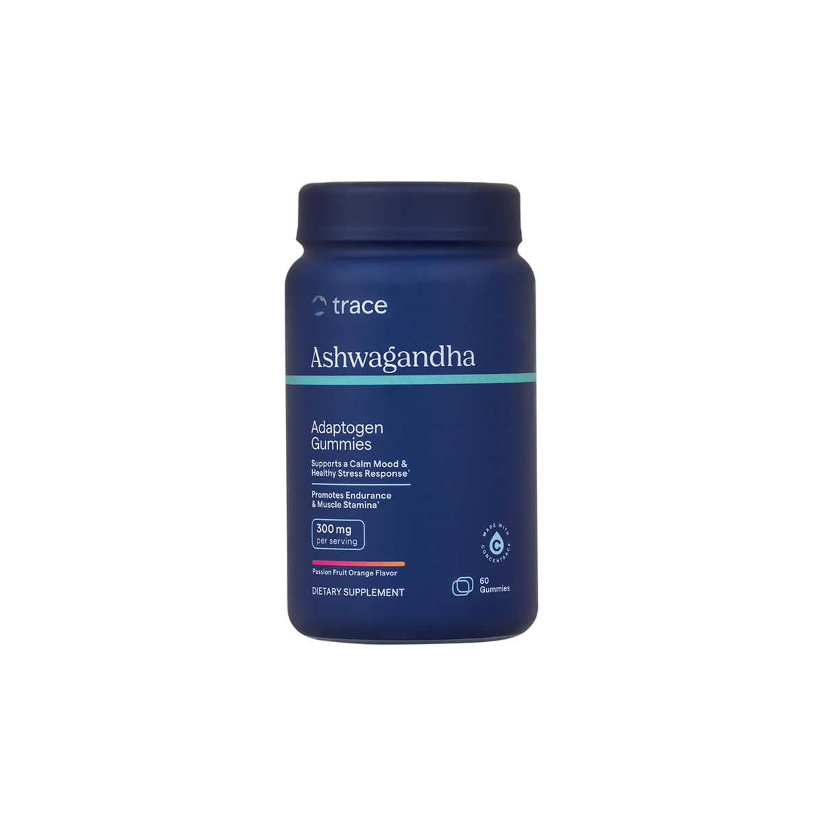 Gummies Ashwagandha Trace Minerals 60 unités avec emballage