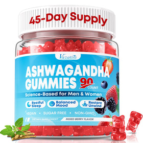 Gummies Ashwagandha Vazatisi 90 unités vue de face avec emballage