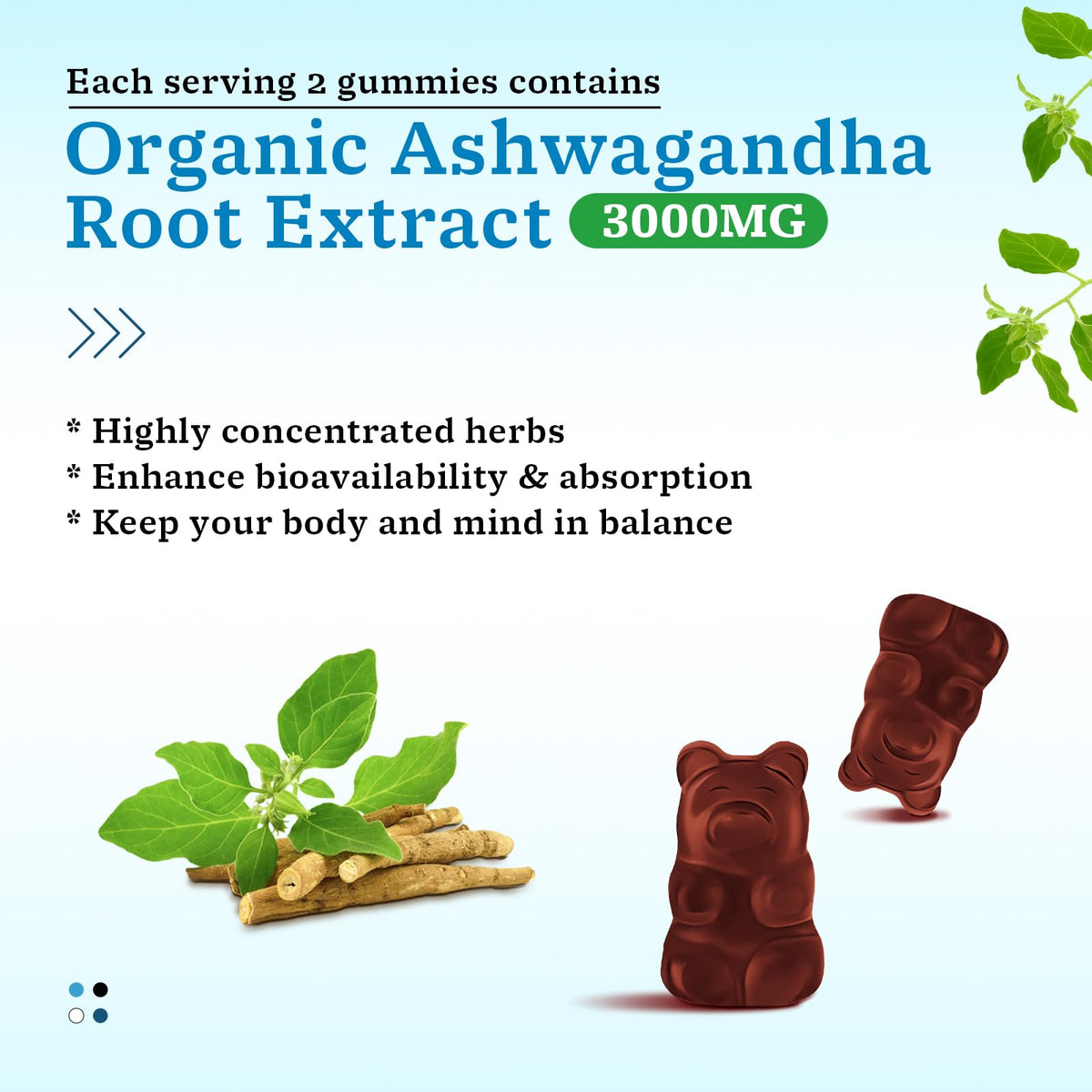 Gummies Ashwagandha Vazatisi avec ingrédients naturels