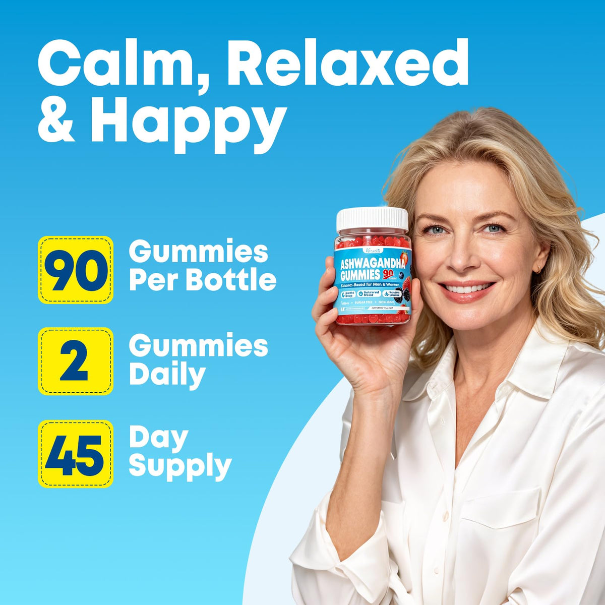 Gummies Ashwagandha Vazatisi avec un goût de baies mélangées