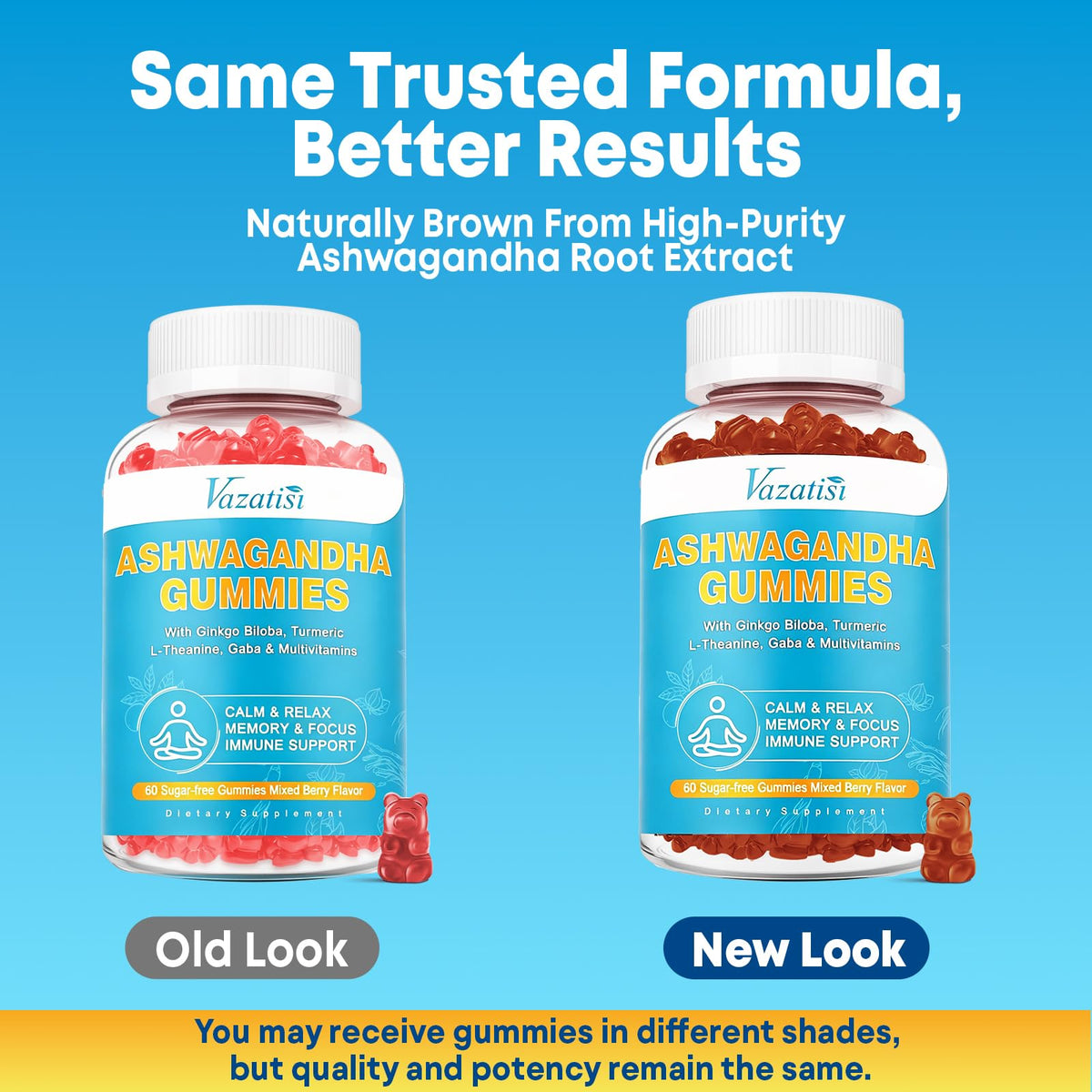 Gummies Ashwagandha Vazatisi avec une cuillère pour dosage