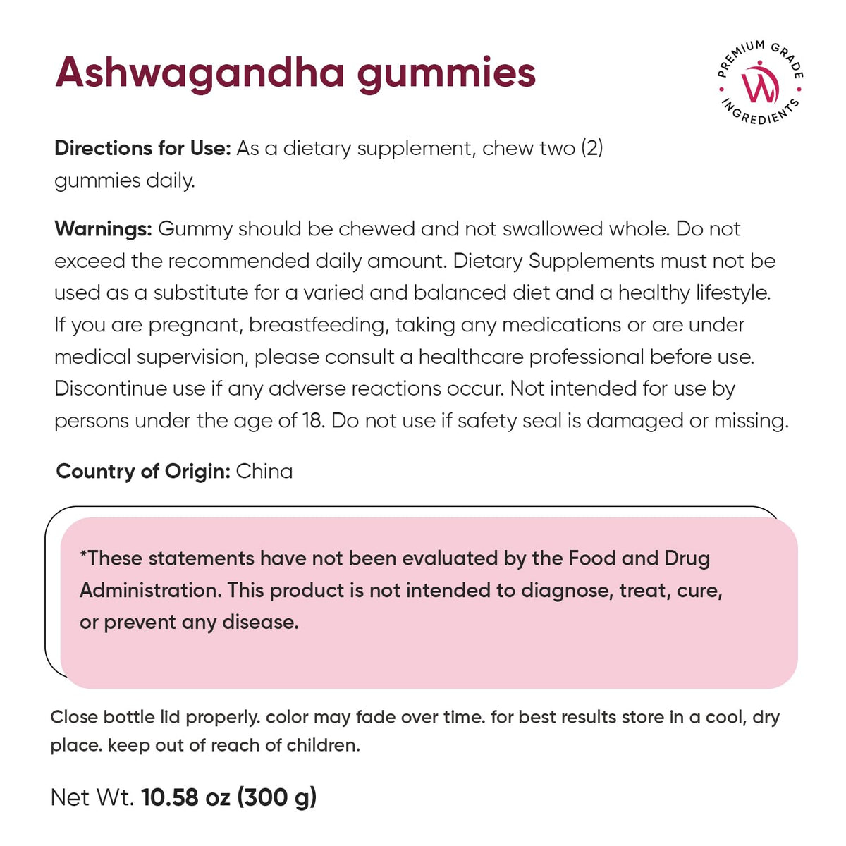 Gummies Ashwagandha WeightWorld ouvertes
