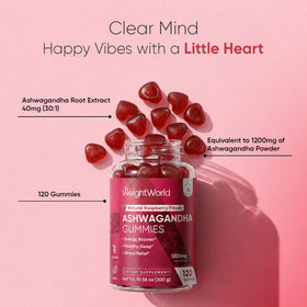 Gummies Ashwagandha WeightWorld sur une table