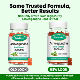 Gummies Ashwagandha Zetelixia avec vitamine D3, présentation des gummies