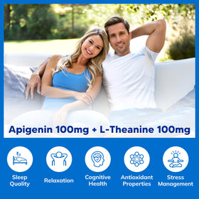 Gummies aSquared Nutrition Apigenin et L-Theanine sur fond blanc