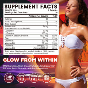 Gummies Astaxanthin 24mg duwhot avec une poignée de gummies