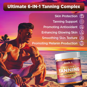 Gummies Astaxanthin 24mg duwhot sur une table avec des fruits