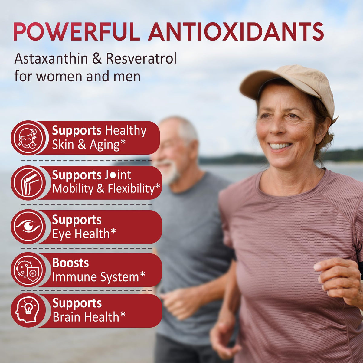 Gummies Astaxanthine 24mg avec des ingrédients naturels autour
