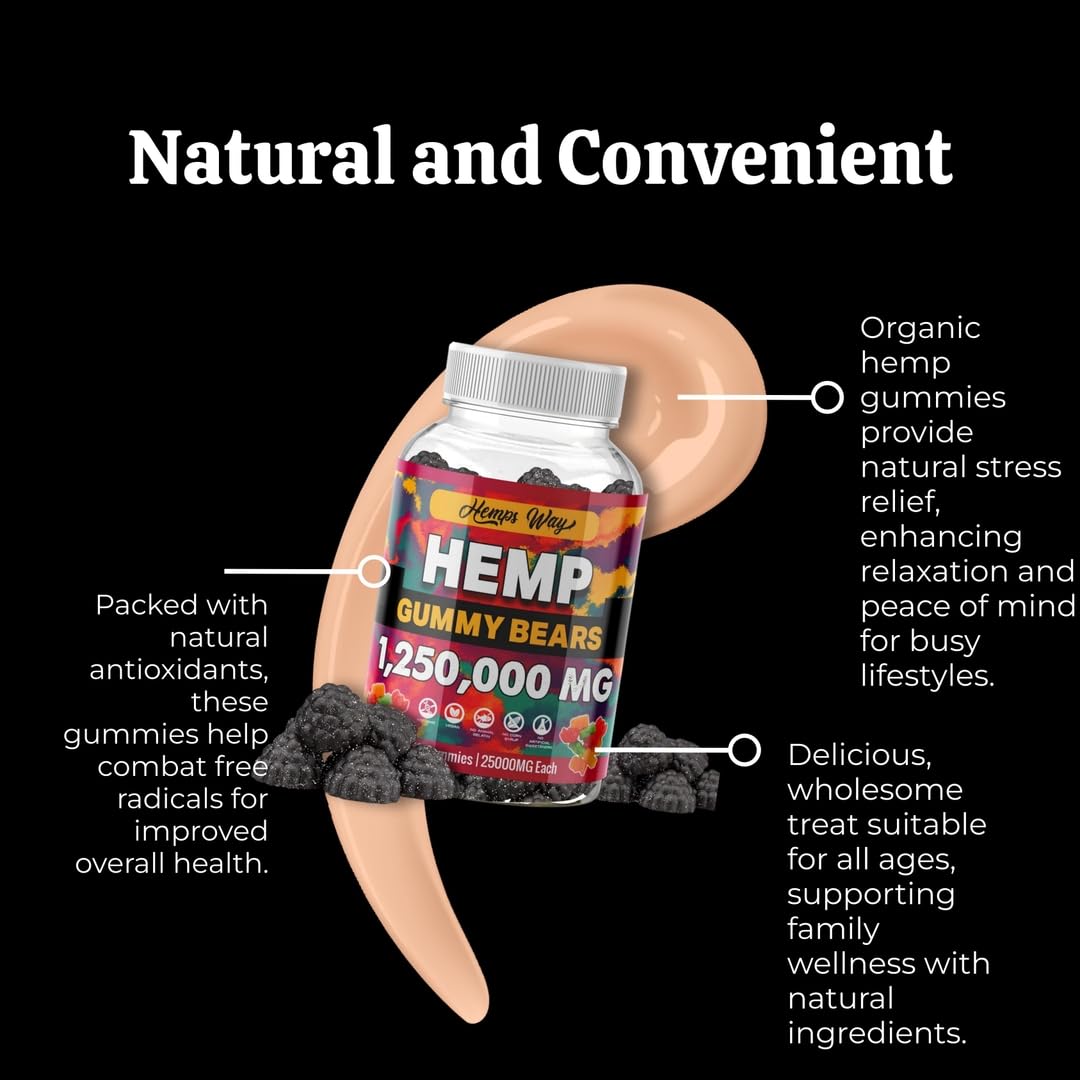 Gummies au Chanvre Bio avec extrait de fruits naturels - vue de haut