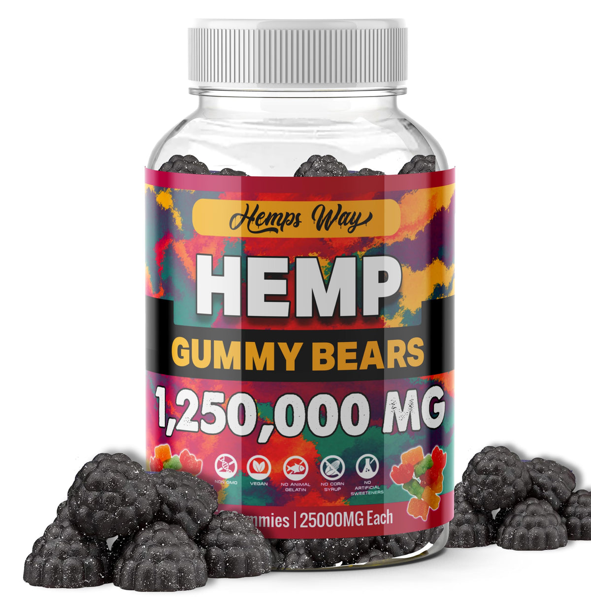 Gummies au Chanvre Bio The CBD Project 159g - vue de face
