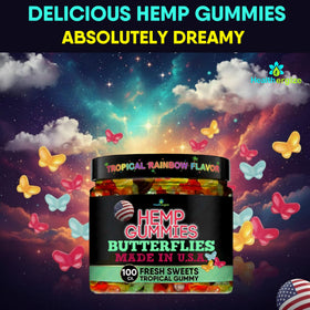 Gummies au chanvre Healthergize, bonbons en gelée avec des fruits