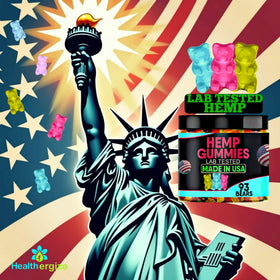 Gummies au chanvre Healthergize, bonbons en gros plan