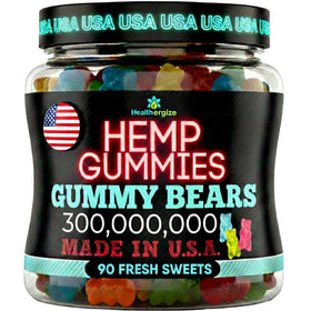 Gummies au chanvre Healthergize bouteille de 90 unités vue de face