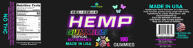 Gummies au Chanvre Healthergize échantillon sur fond naturel