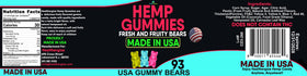 Gummies au chanvre Healthergize, présentation des bonbons sur une assiette