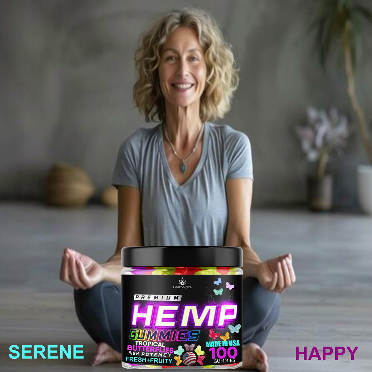 Gummies au Chanvre Healthergize présentation en gros plan