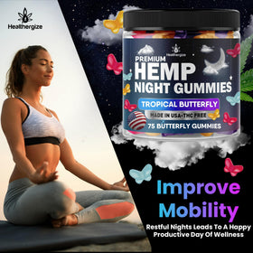 Gummies au chanvre Healthergize sur une table