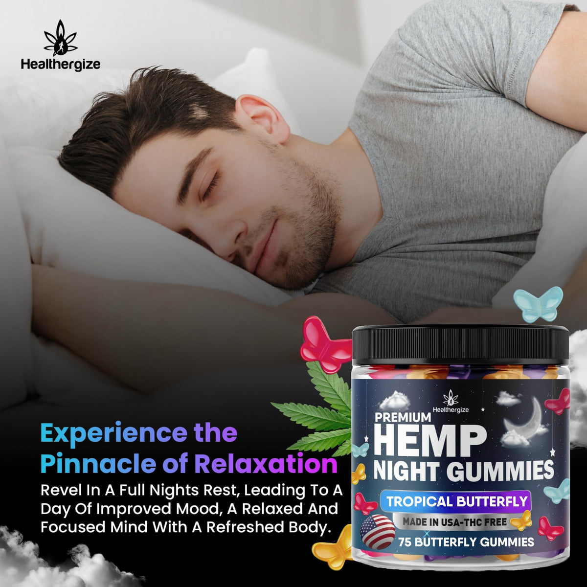 Gummies au chanvre Healthergize vue de face
