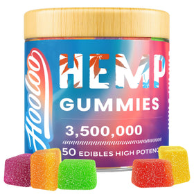 Gummies au chanvre HOOLOO en cube, saveur agrumes, présentation avant