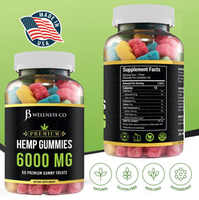 Gummies au chanvre JB Wellness Co avec d'autres compléments