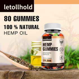 Gummies au Chanvre Letollhold arrière vue avec ingrédients