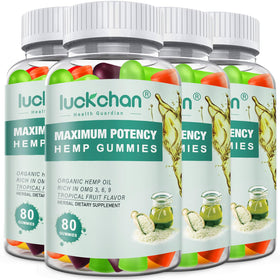 Gummies au chanvre LUCKCHAN pack de 4 bouteilles