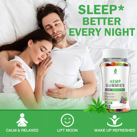 Gummies au chanvre MaxHemp en gros plan avec texture
