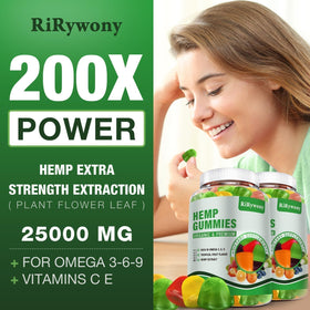 Gummies au chanvre RiRywony Health en gros plan montrant leur texture