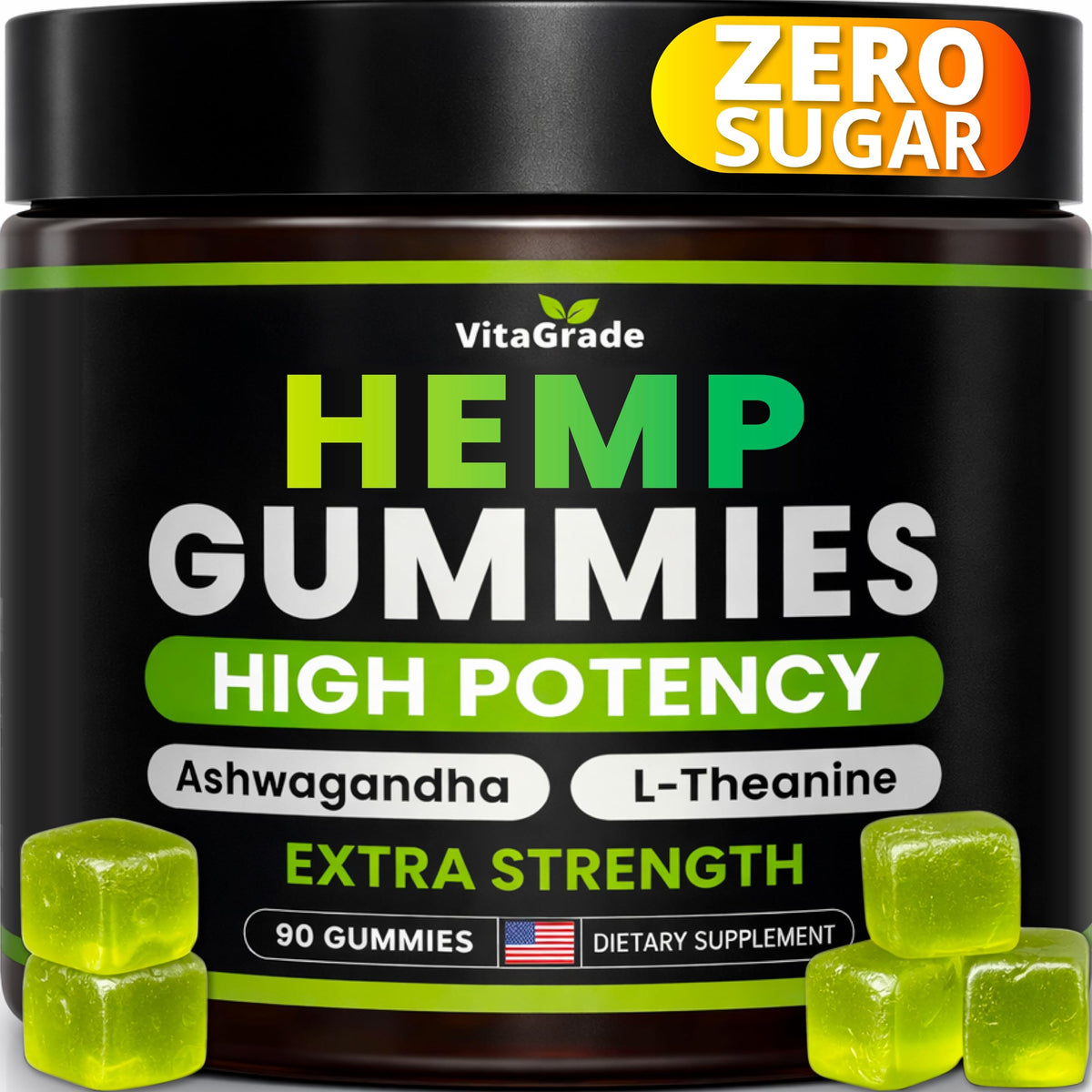 Gummies au chanvre VitaGrade 340g vue de face