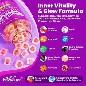 Gummies au collagène EnvyCure, étiquette des ingrédients