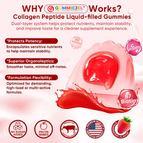 Gummies au collagène LILICARE avec un verre d'eau