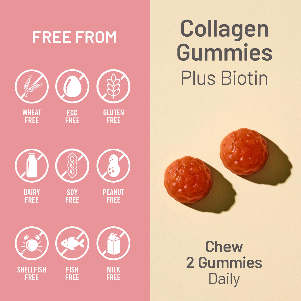 Gummies au collagène NatureWise, avec les ingrédients listés